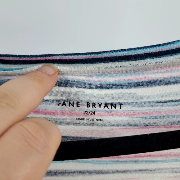 Lane Bryant Multicolor Striped Blouse - Picture 4 of 12